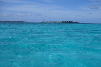 DSC09727 本日の目的地、ペリリュー島が見えてきました。